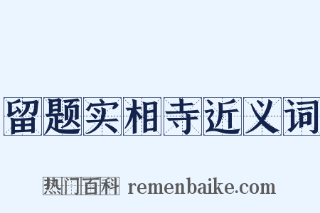 留题实相寺近义词是什么意思的图片